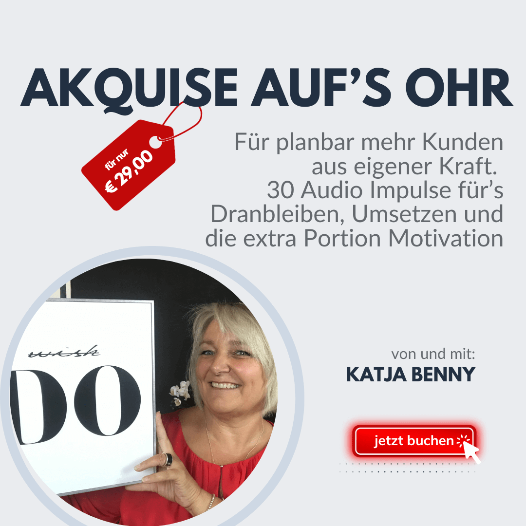 Kata Benny mit den Worten akque af's ohr.